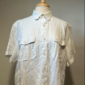 Banana Republic white button up polo
